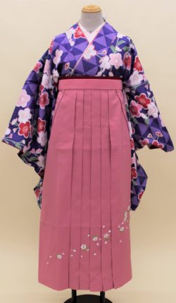小振袖・袴フルセット「紫地に明るい桜花」