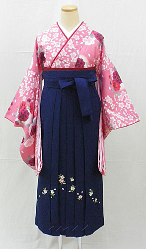 小振袖・袴フルセット「ピンク地に可愛い桜々」
