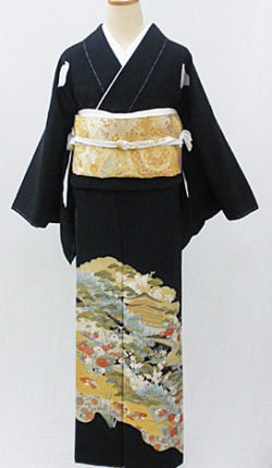 正絹黒留袖フルセット「京景色 黒留袖」