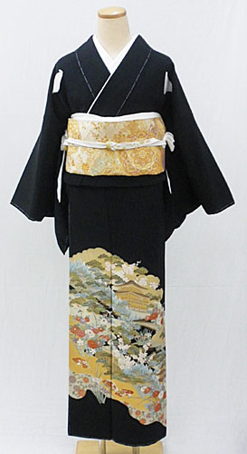 正絹黒留袖フルセット「京景色 黒留袖」