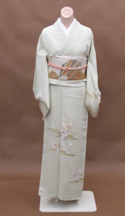 女将の特選レンタル　「京友禅刺繍単衣附下に銀箔台西陣袋帯」