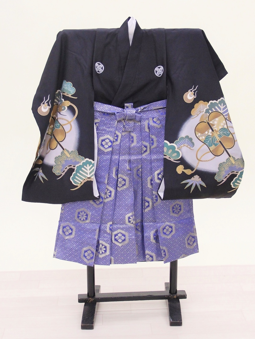 3歳男児フルセット「黒地着物に袴」