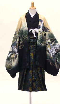 5歳男児 羽織袴フルセット「薄茶地羽織袴」